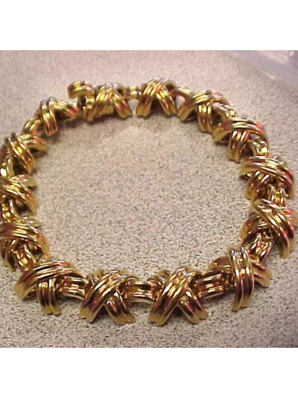 Authentic Tiffany & Company X  Bracelet  7 inch 18k Gold